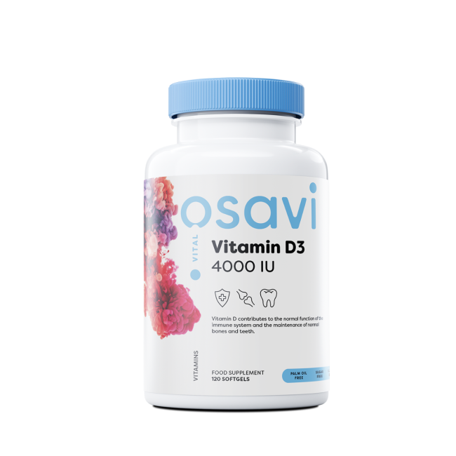 Vitamina D3, 4000 UI - 120 softgels