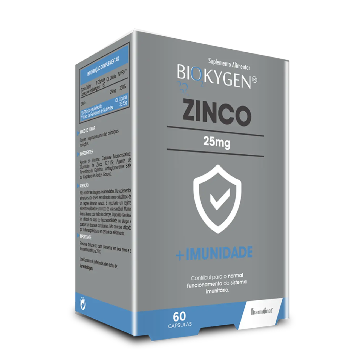 Biokygen Zinco 25mg - 60 cápsulas