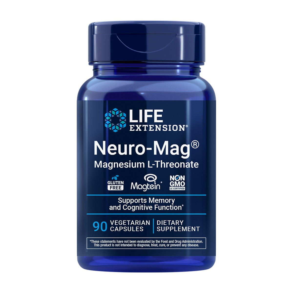Life Extension Neuro-Mag Magnesium L-Threonate 90 Cápsulas Vegetais frente
