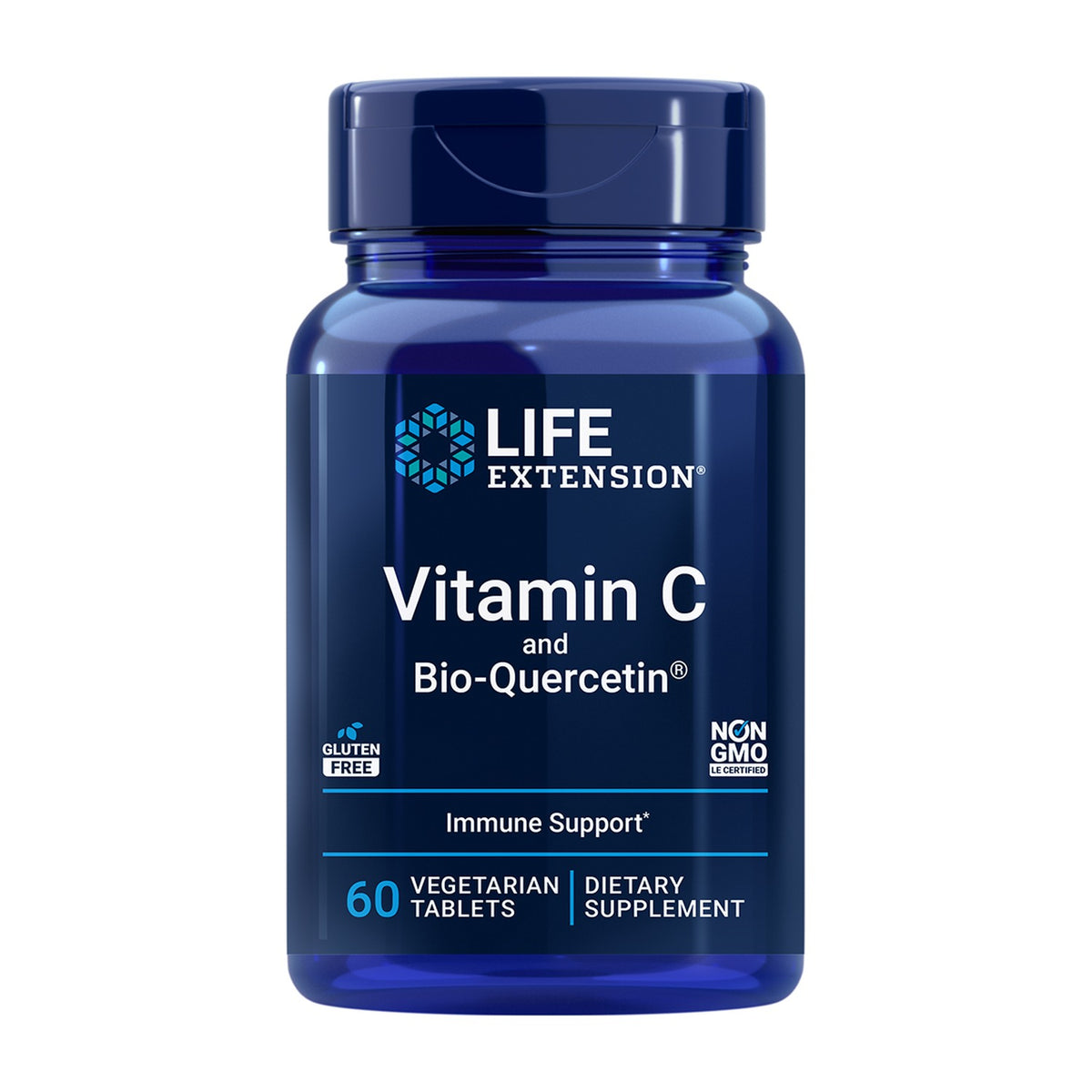 Life Extension Vitamin C and Bio-Quercetin 60 Comprimidos Vegetais frente
