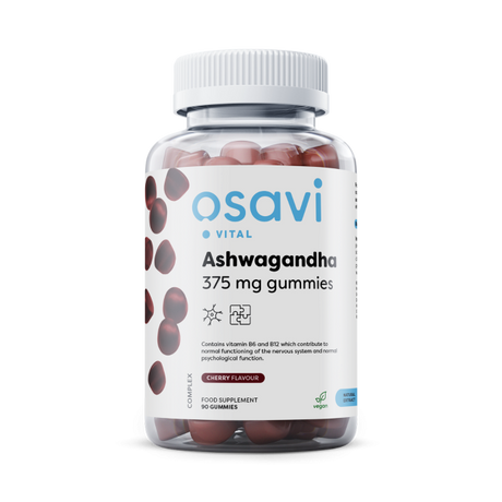 Ashwagandha 375 mg - 90 gomas (sabor cereja)