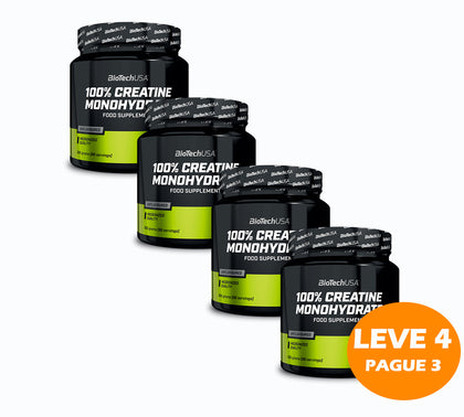 100% Creatine Monohydrate 300g (Pack 4 unid)