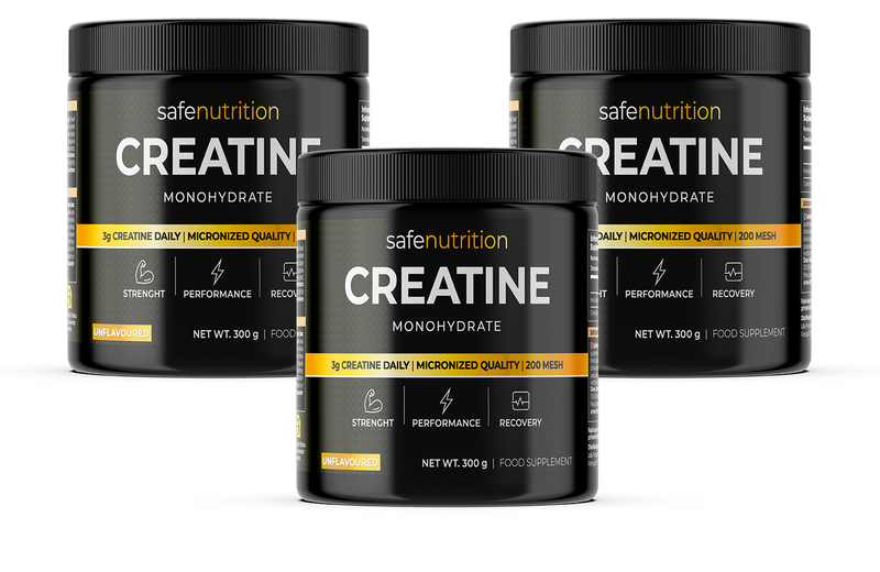 Creatine Monohydrate 300g (Pack 3 unid)