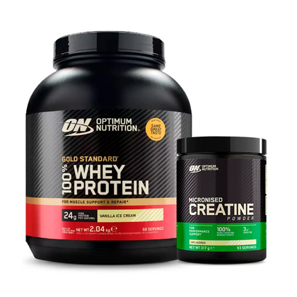 Pack - 100% Whey Protein Gold Standard + Micronized Creatine Powder 317g