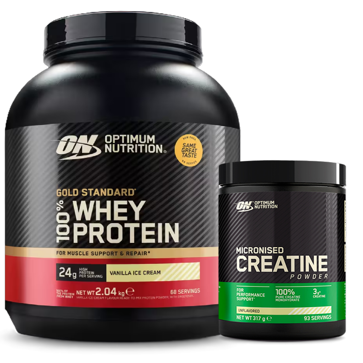 Pack - 100% Whey Protein Gold Standard + Micronized Creatine Powder 317g