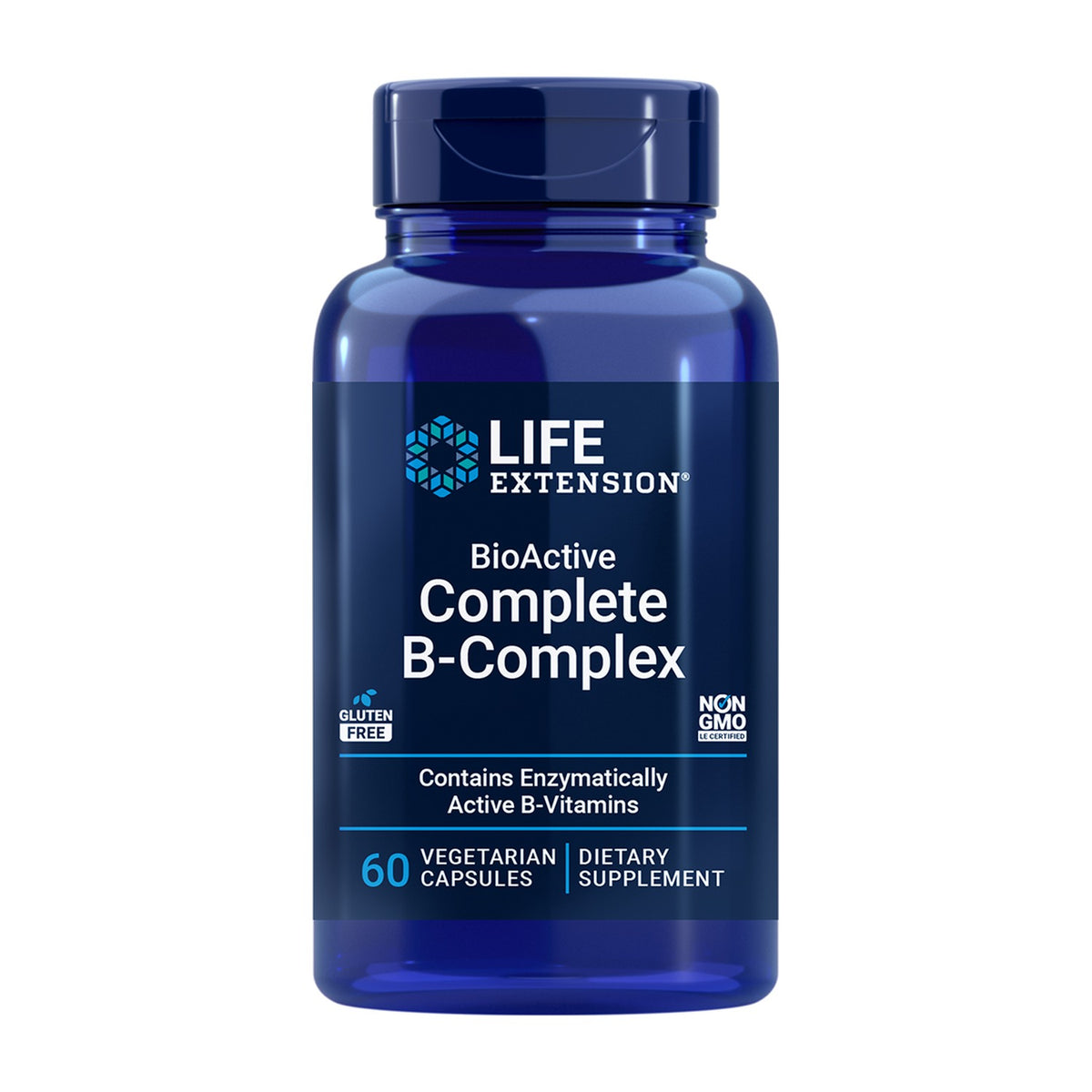 Life Extension BioActive Complete B-Complex 60 Cápsulas Vegetais frente