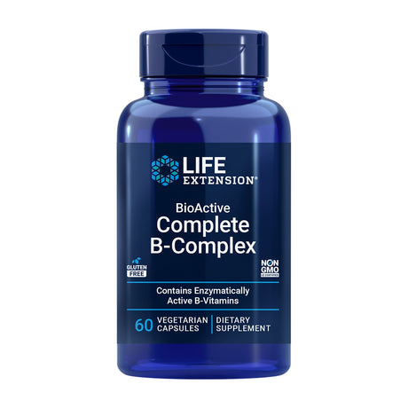 Life Extension BioActive Complete B-Complex 60 Cápsulas Vegetais frente