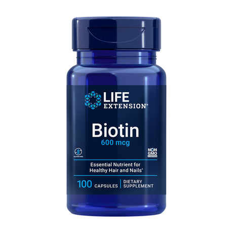 Life Extension Biotin 600 mcg 100 Cápsulas frente