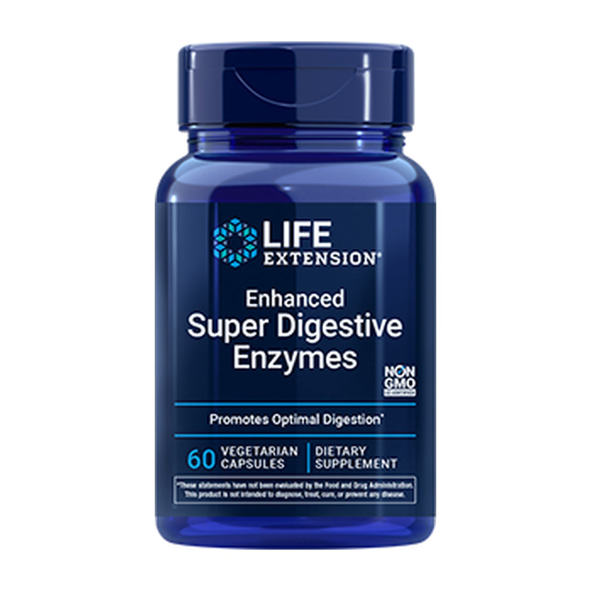 Life Extension Enhanced Super Digestive Enzymes 60 Cápsulas Vegetais frente
