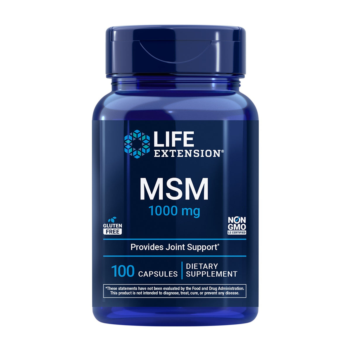 Life Extension MSM 1000 mg 100 Cápsulas frente