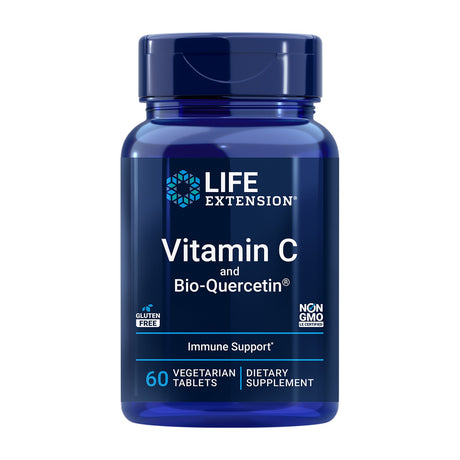 Life Extension Vitamin C and Bio-Quercetin 60 Comprimidos Vegetais frente