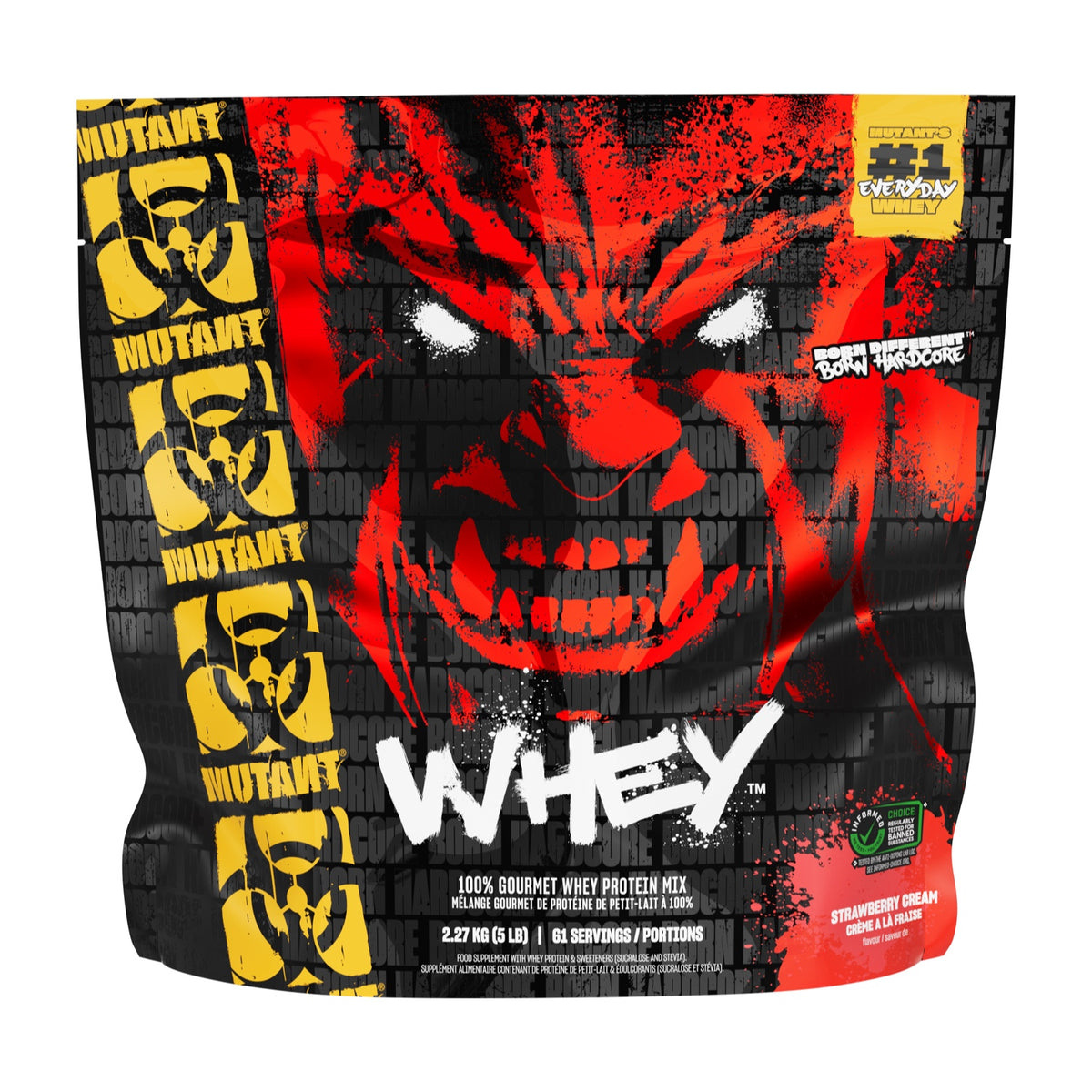 Mutant Whey 2,27 kg Morango frente