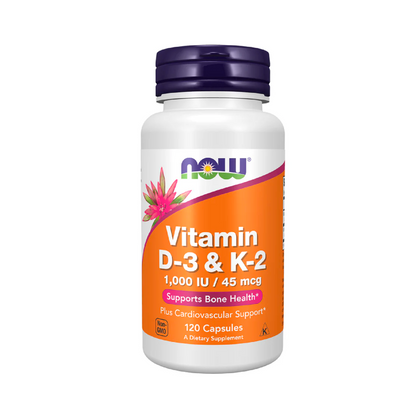 Vitamina D3 & K2 1.000IU / 45mcg - 120 Cápsulas