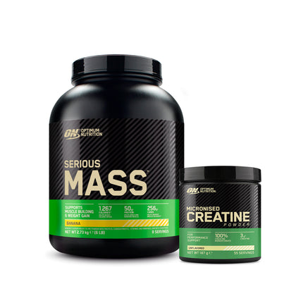 Optimum Nutrition Pack - Seriousmass 6lbs + Micronized Creatine Powder 187g
