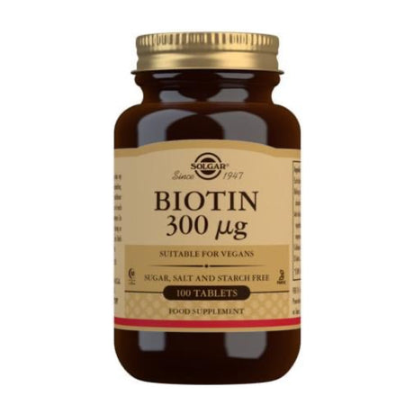 Solgar Biotina 300 µg 100 Comprimidos frente