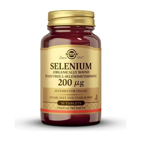 Solgar Selénio 200 mcg sem Levedura 50 Comprimidos frente