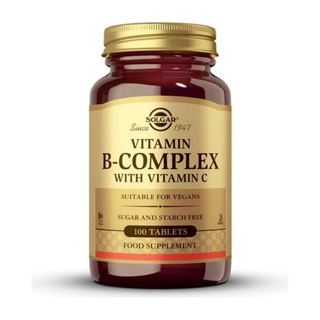 Solgar Vitaminas do Complexo B com Vitamina C 100 Comprimidos frente