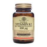 Solgar Vitamina K2 100 µg 50 Cápsulas Vegetais frente